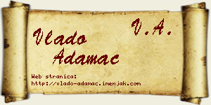 Vlado Adamac vizit kartica